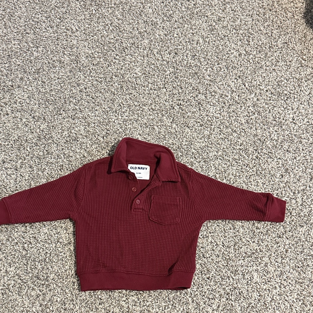 Old Navy Kids Burgundy Polo Shirt